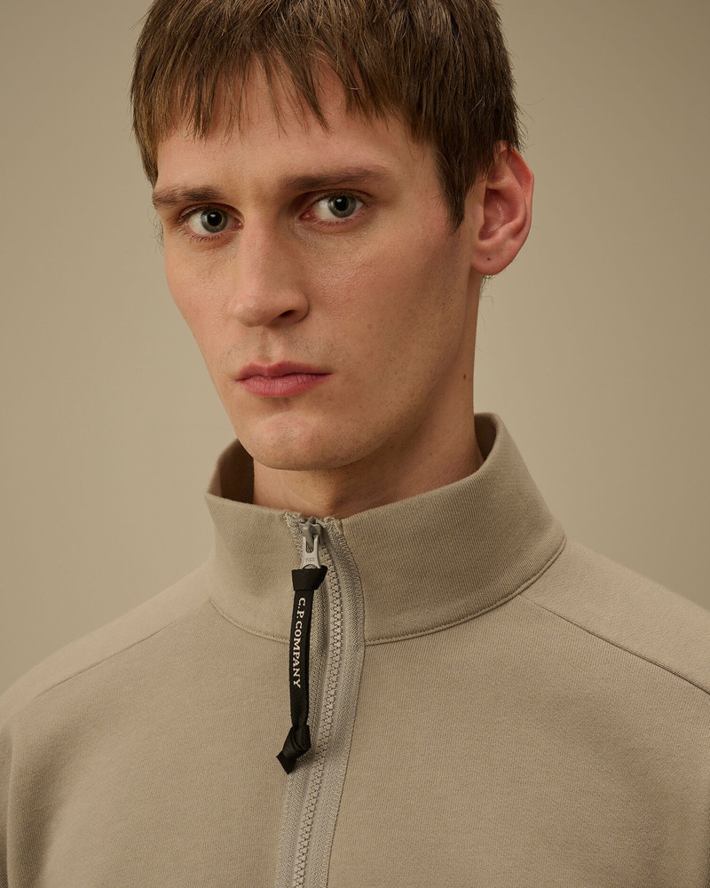 Diagonal Raised Fleece Half Zip Lens Sweatshirt 6