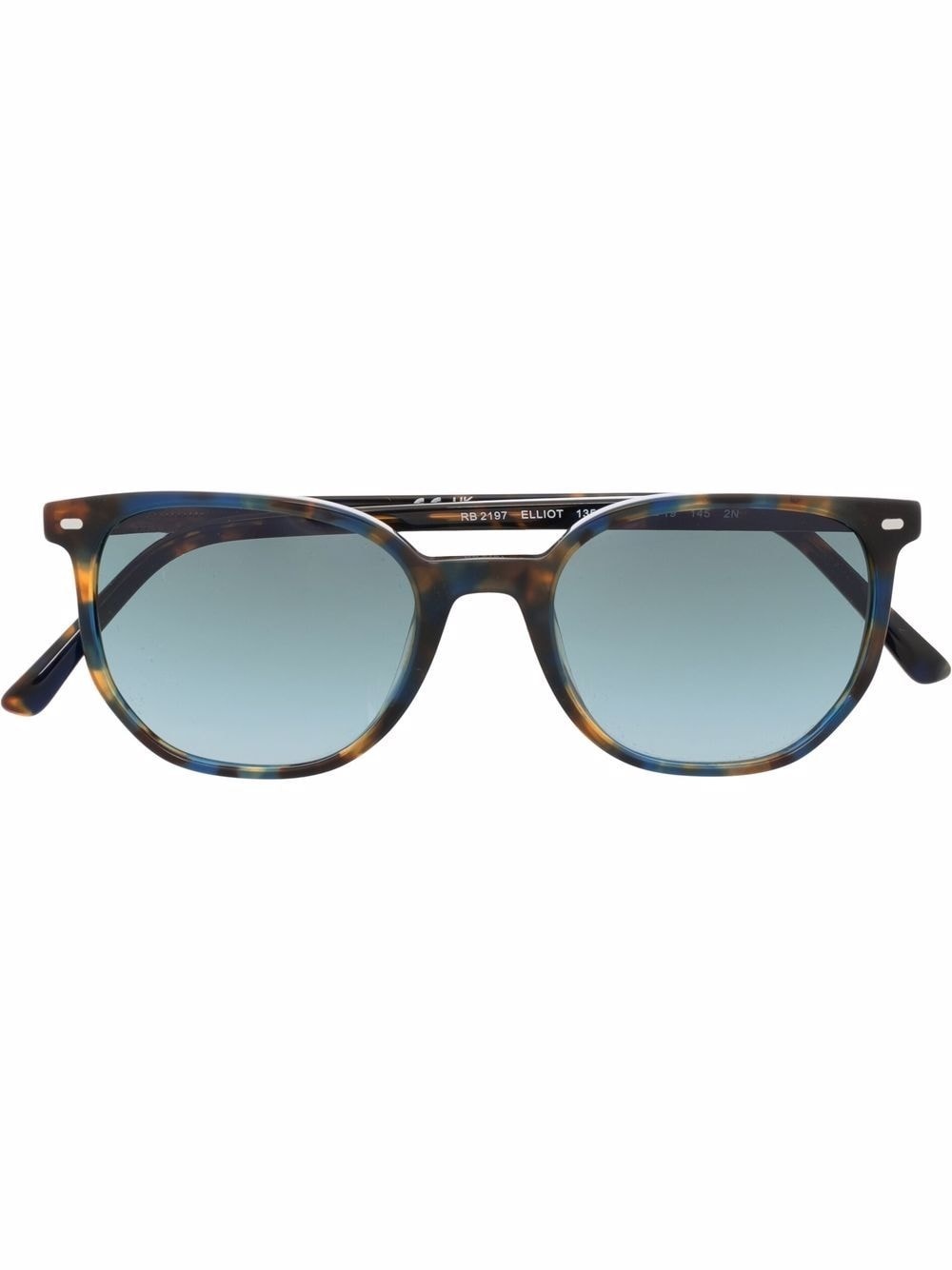 marbled round-frame sunglasses - 1