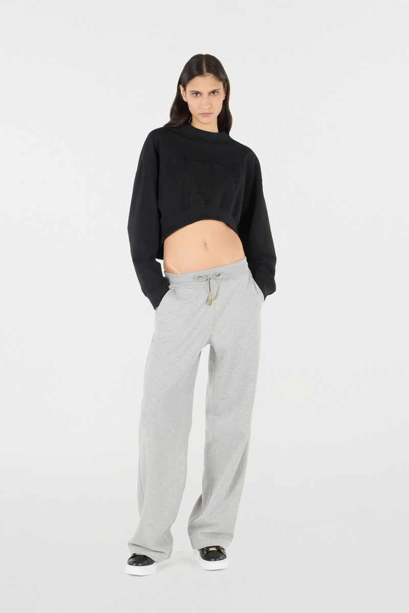 Roberto Cavalli Cropped Sweatshirt With Logo outlook