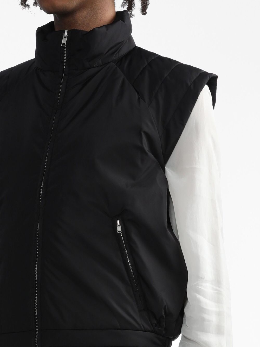 cap-sleeved zipped gilet - 5
