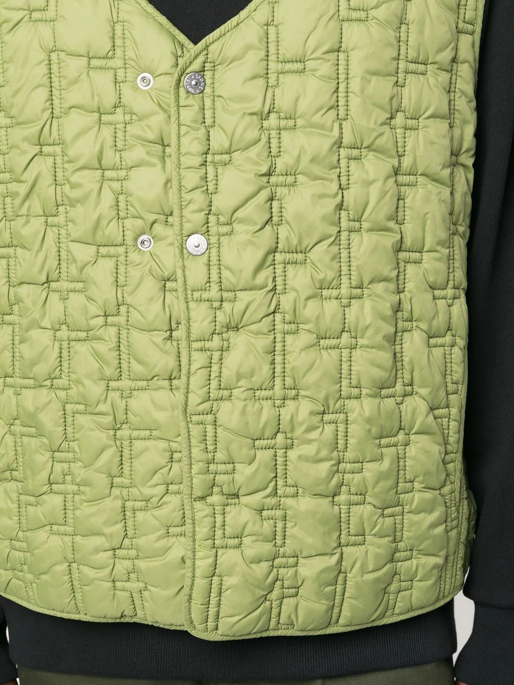 ruched quilted gilet - 5