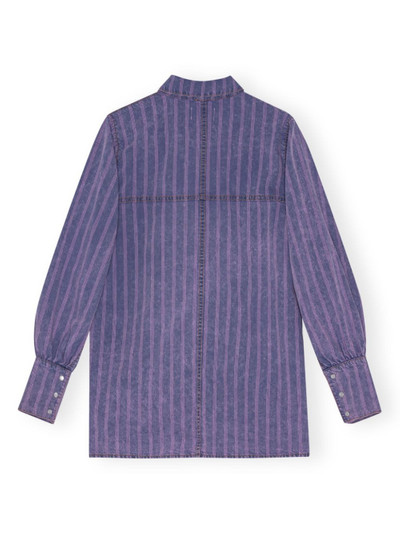GANNI striped organic-cotton shirt outlook