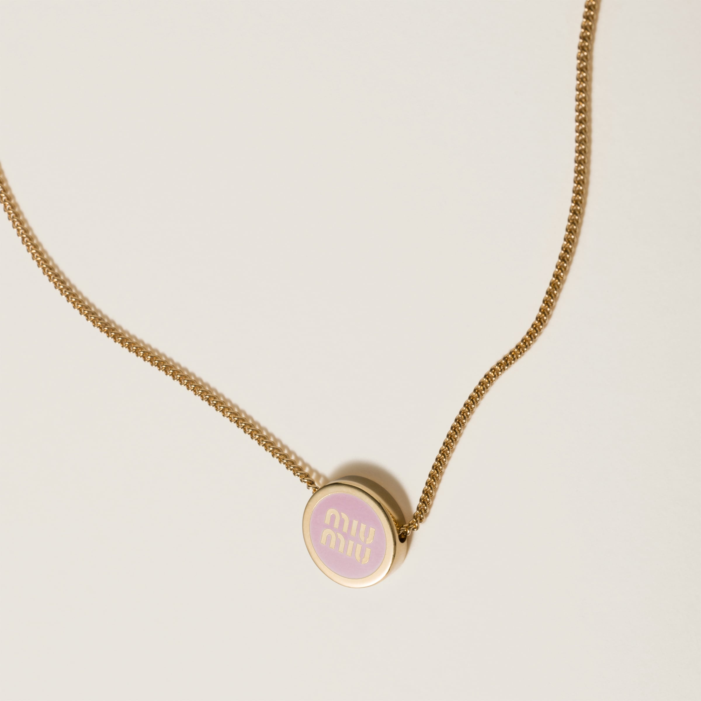 VIP【関税送料無料】希少 Miu Miu Brass Necklace Miu Miu Metal necklace | REVERSIBLE