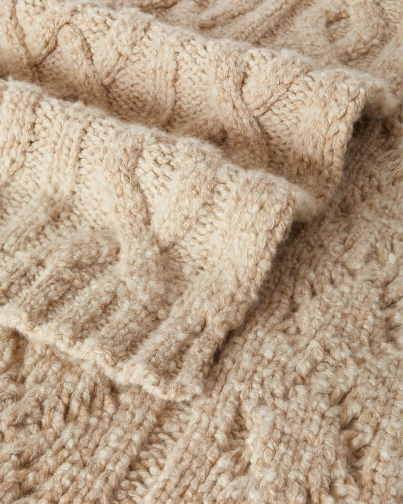 Loro Piana Men's Cable-Knit Cashmere Scarf outlook