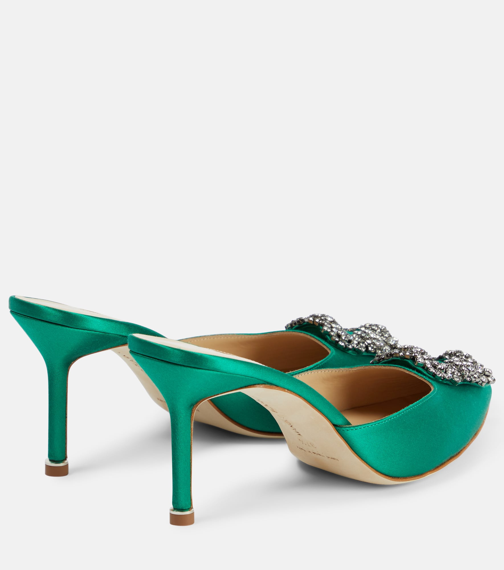 Hangisimu 70 embellished satin mules - 3