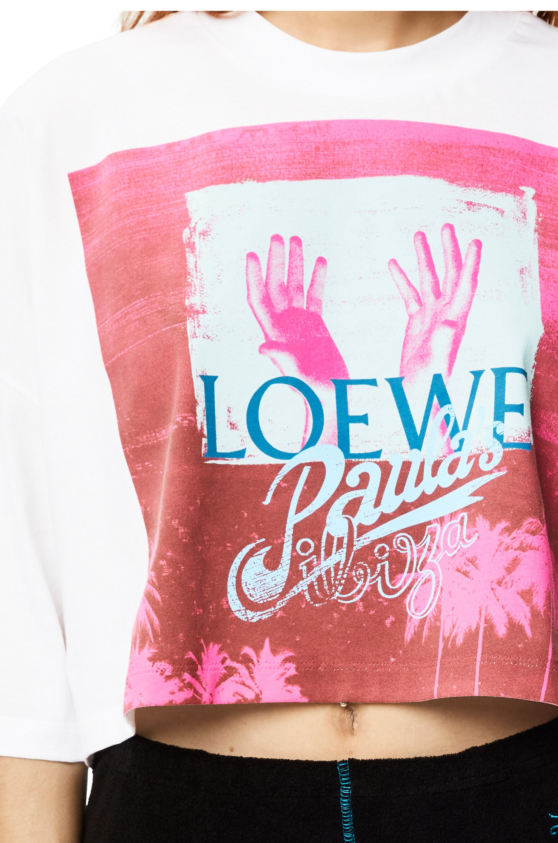Palm cropped T-shirt in cotton - 5