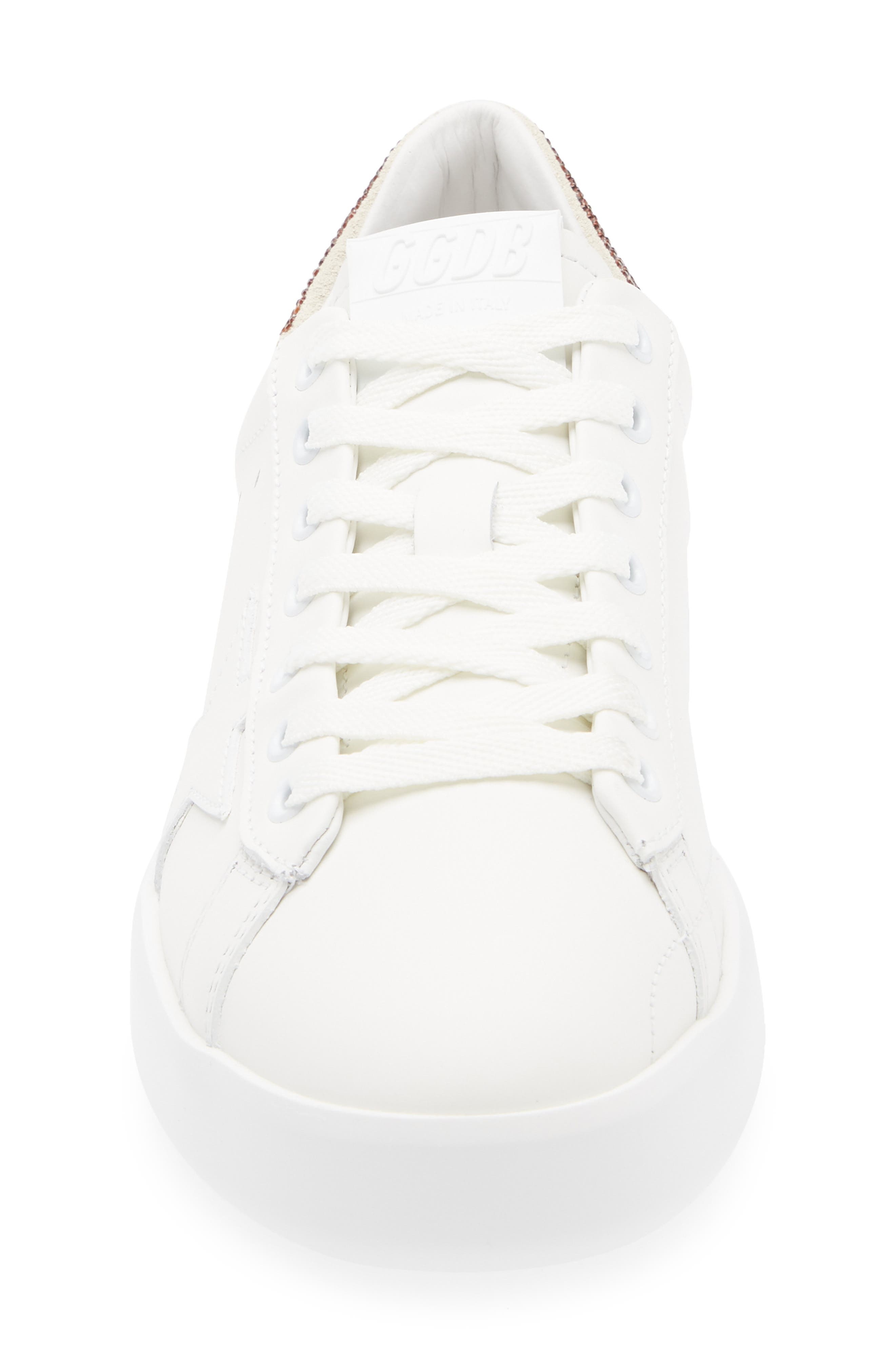 Golden Goose Purestar Sneaker in Optic White/Brown/Beige at Nordstrom - 4