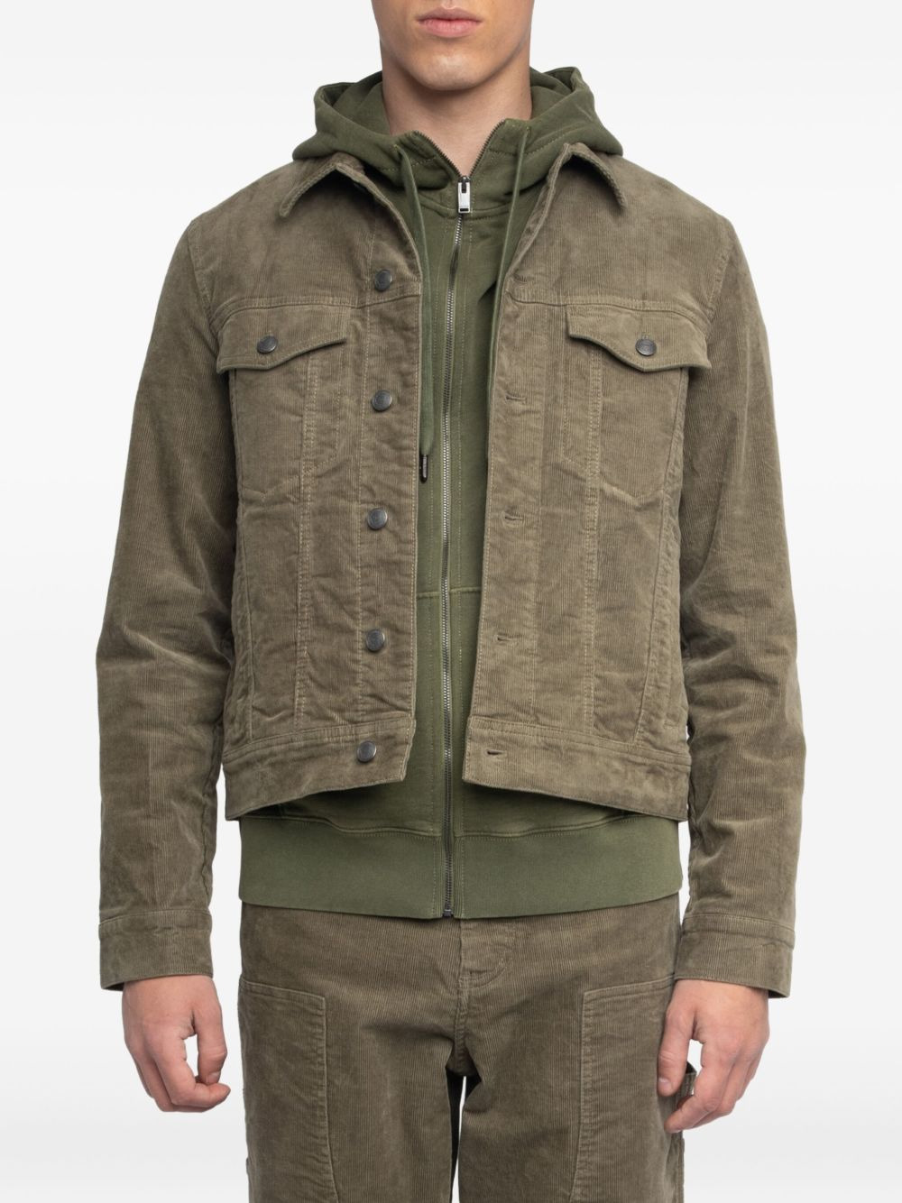 corduroy shirt jacket - 4