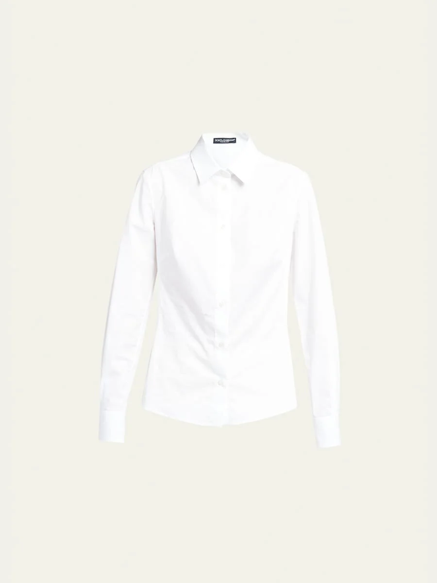 Poplin Classic-Fit Collared Shirt - 1