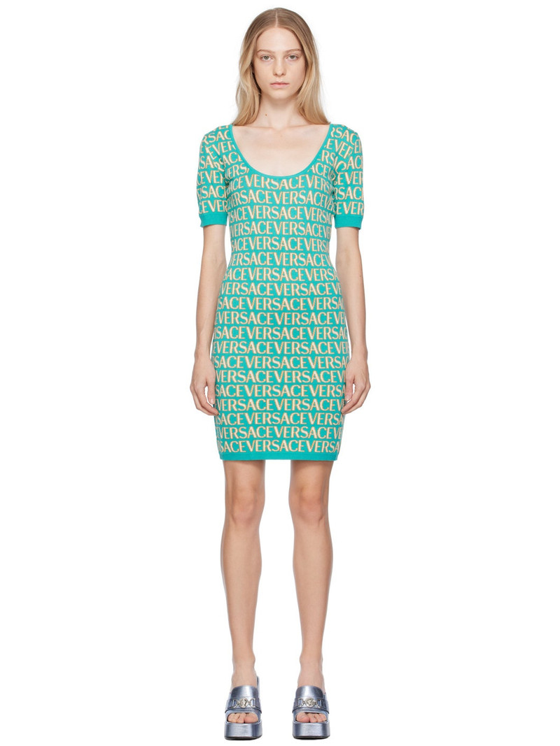Blue Allover Minidress - 1