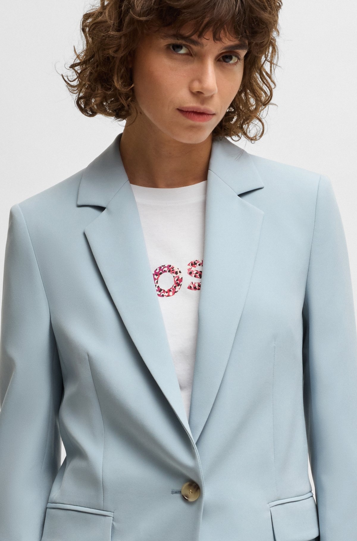 FITTED BLAZER IN STRETCH FABRIC - 5