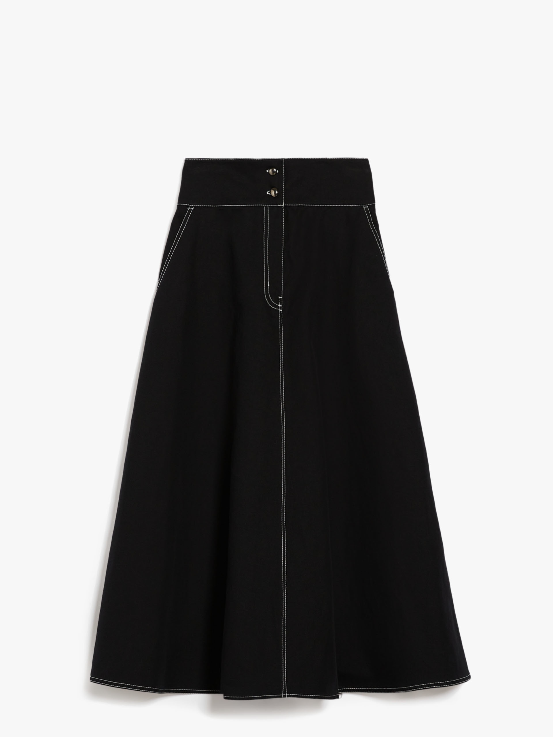 YAMATO Flared skirt in cotton and linen - 1