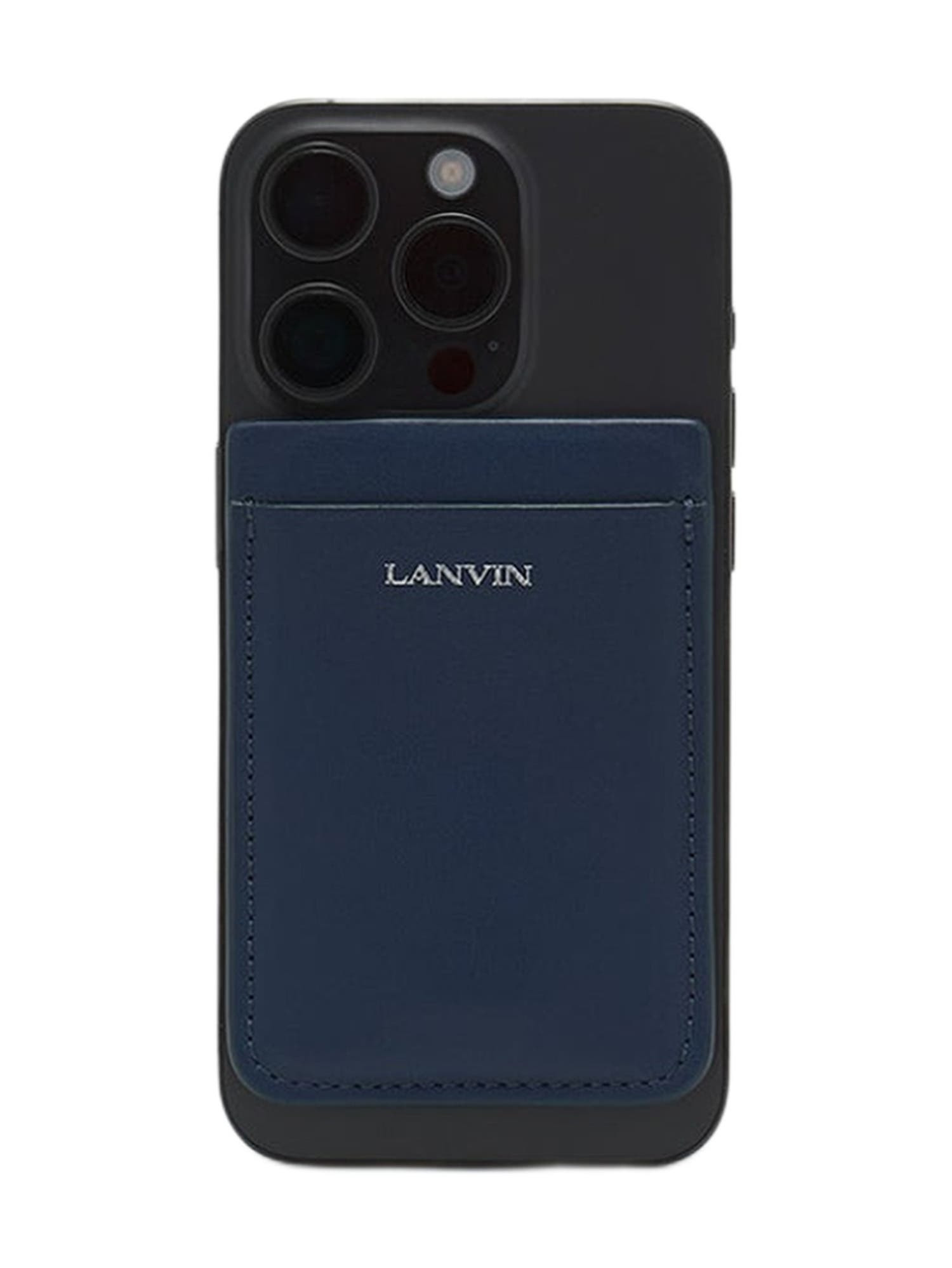 Lanvin Magnetic Leather Cardholder in Petrol Blue at Nordstrom - 2