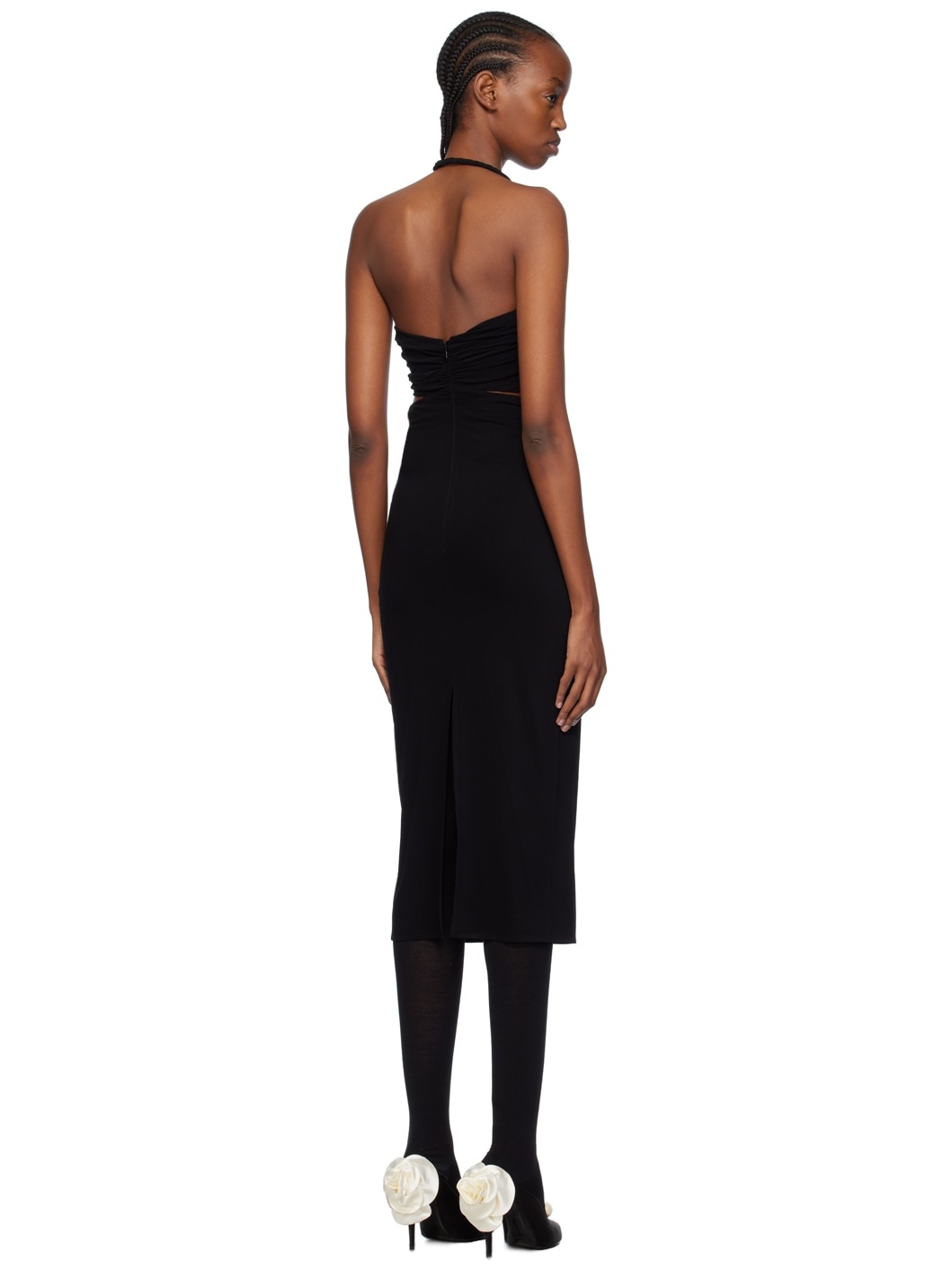 Black Cutout Wire Minidress - 3