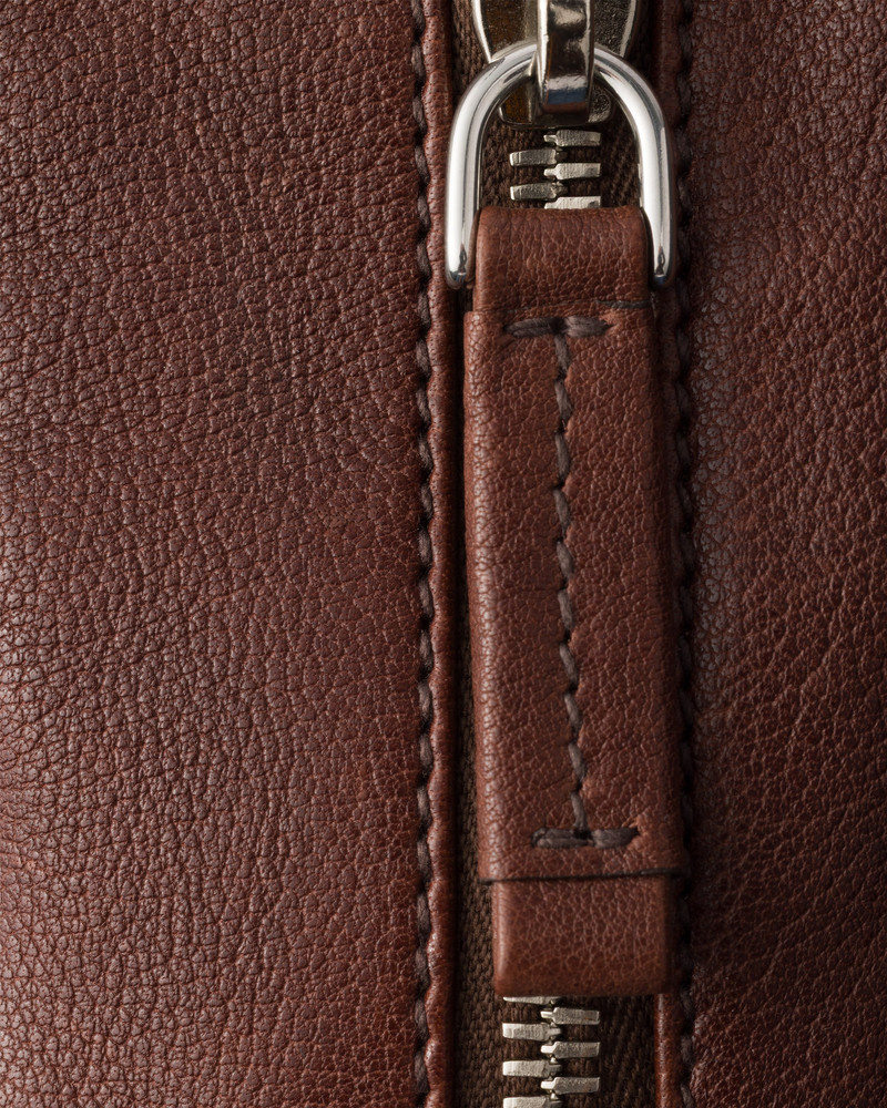 Large washed leather top-handle bag 6