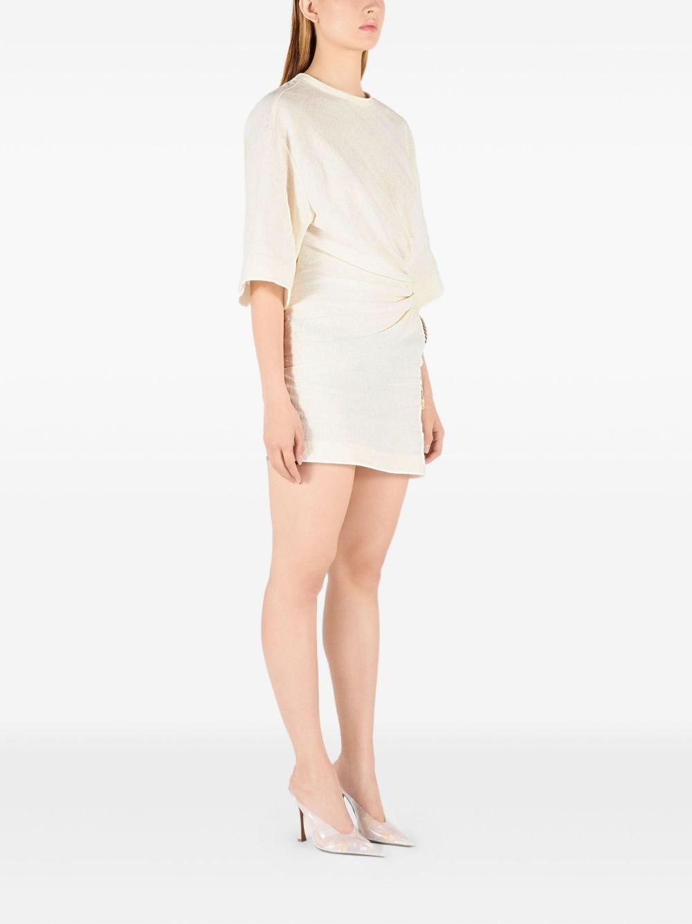 linen mini dress - 3