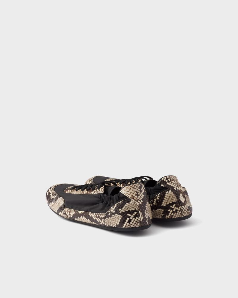 Collapse Re-Nylon and printed Ayers leather sneakers 5