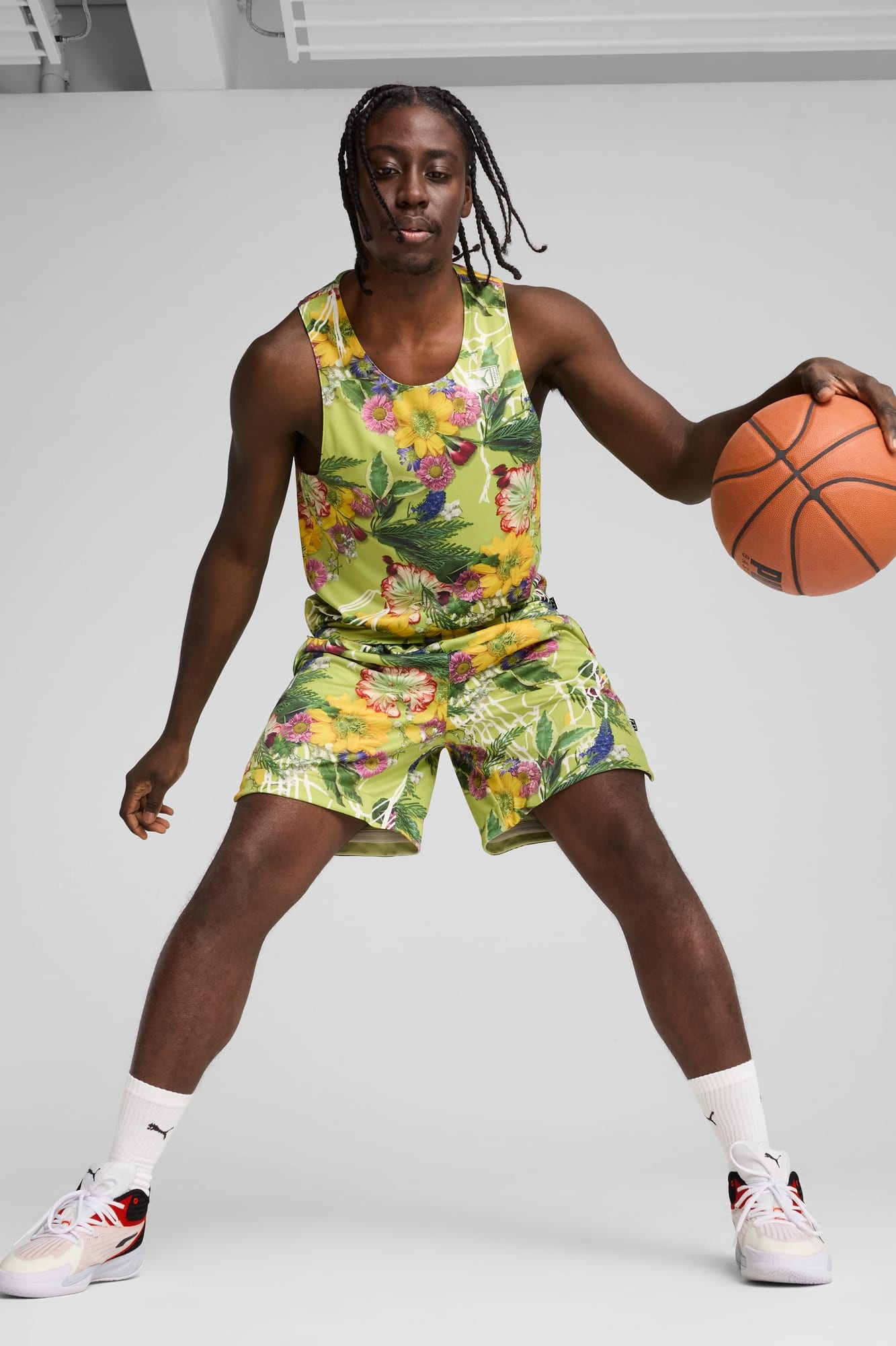 Dunked In Florals Men's Basketball Jersey - 5