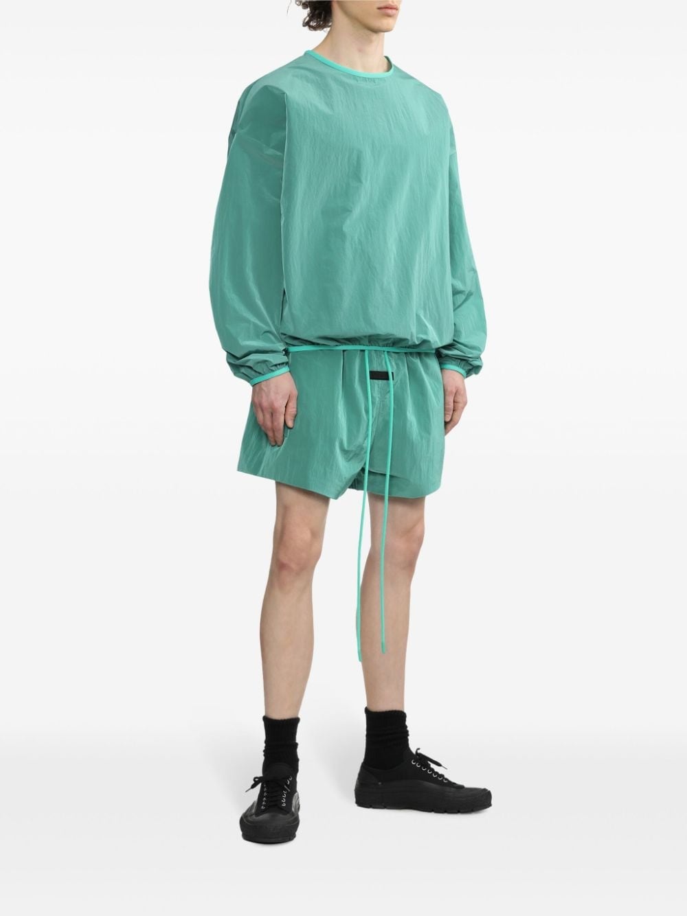 crinkled running shorts - 2
