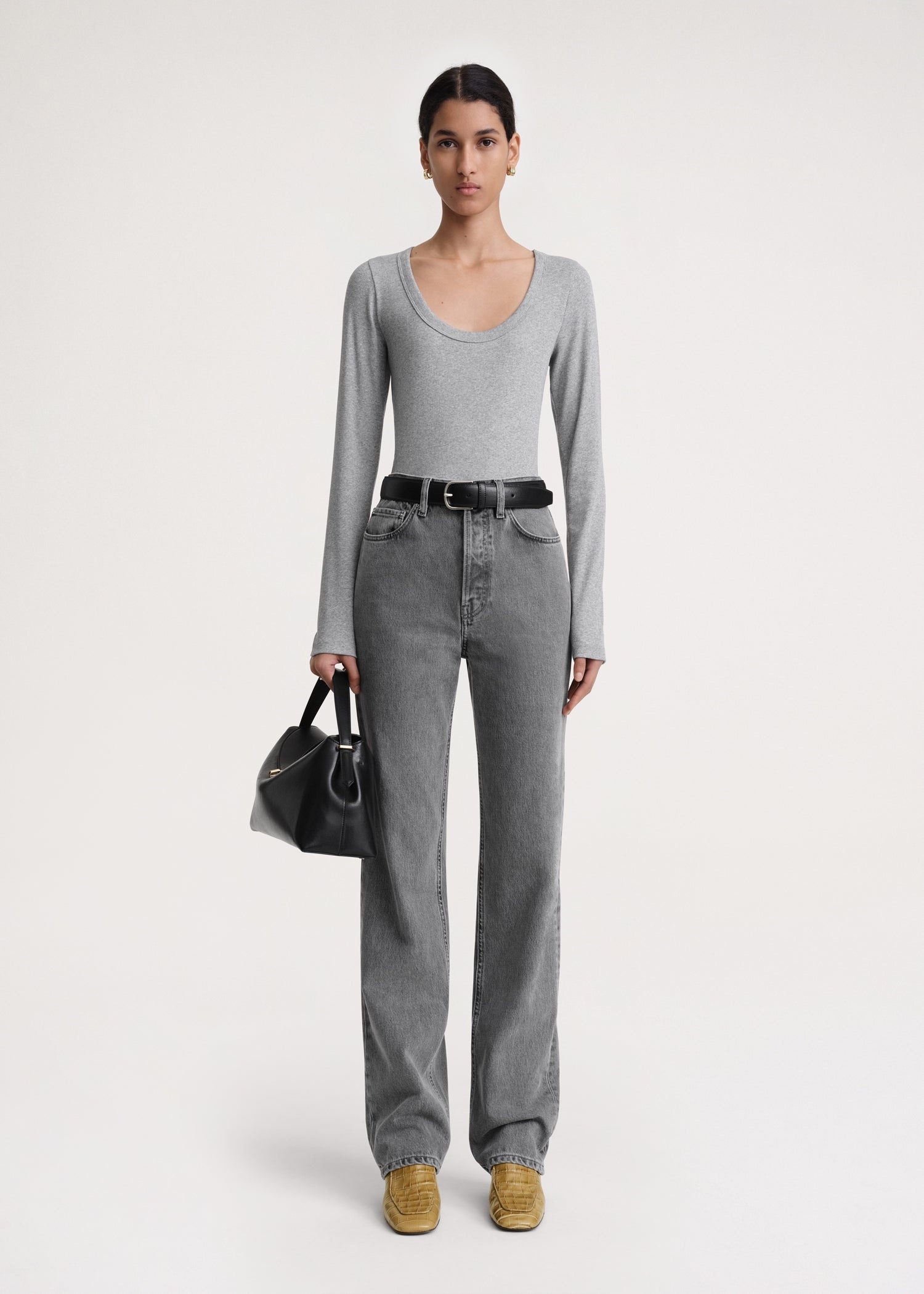 Classic rib top grey melange - 2