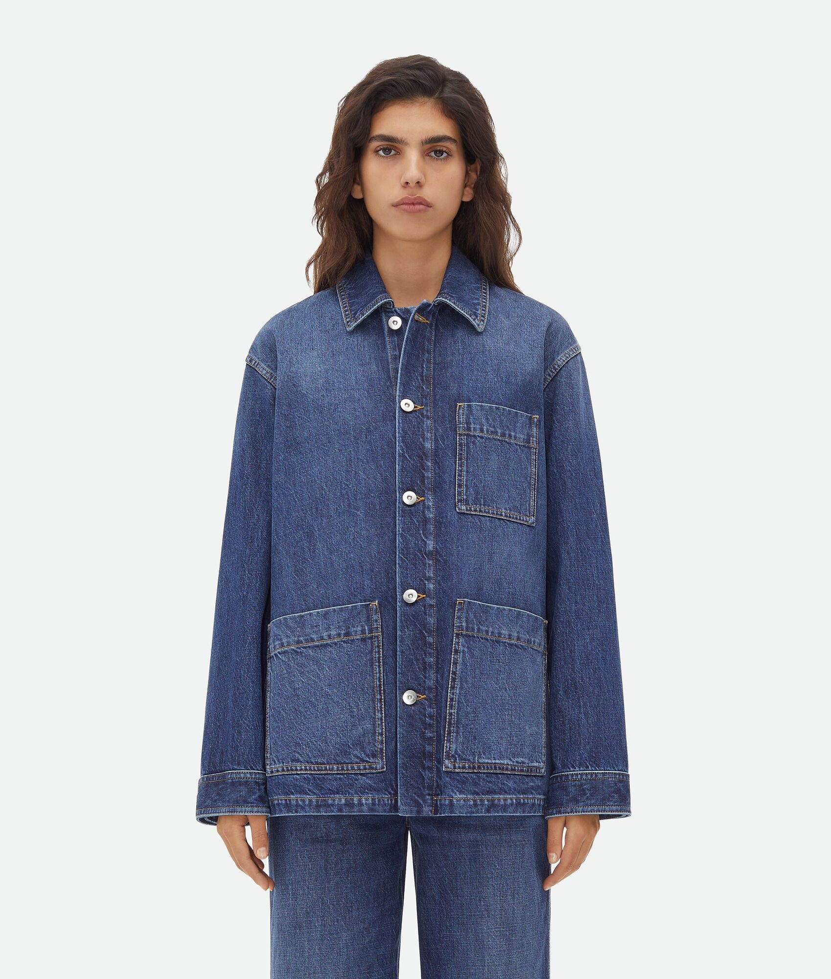 Medium Washed Denim Jacket - 1