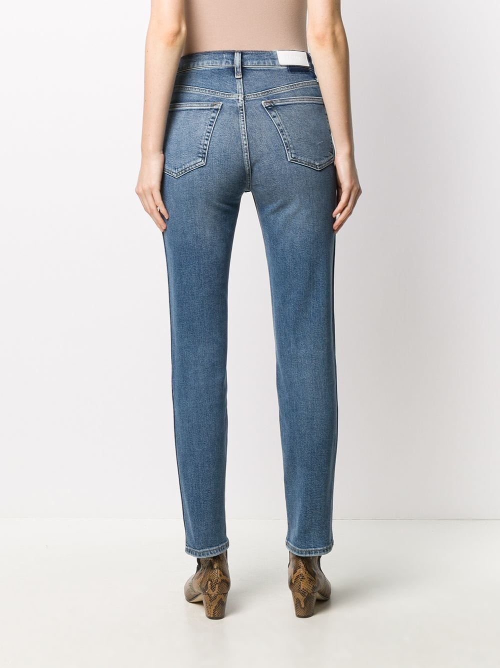 high-waisted straight jeans  - 4