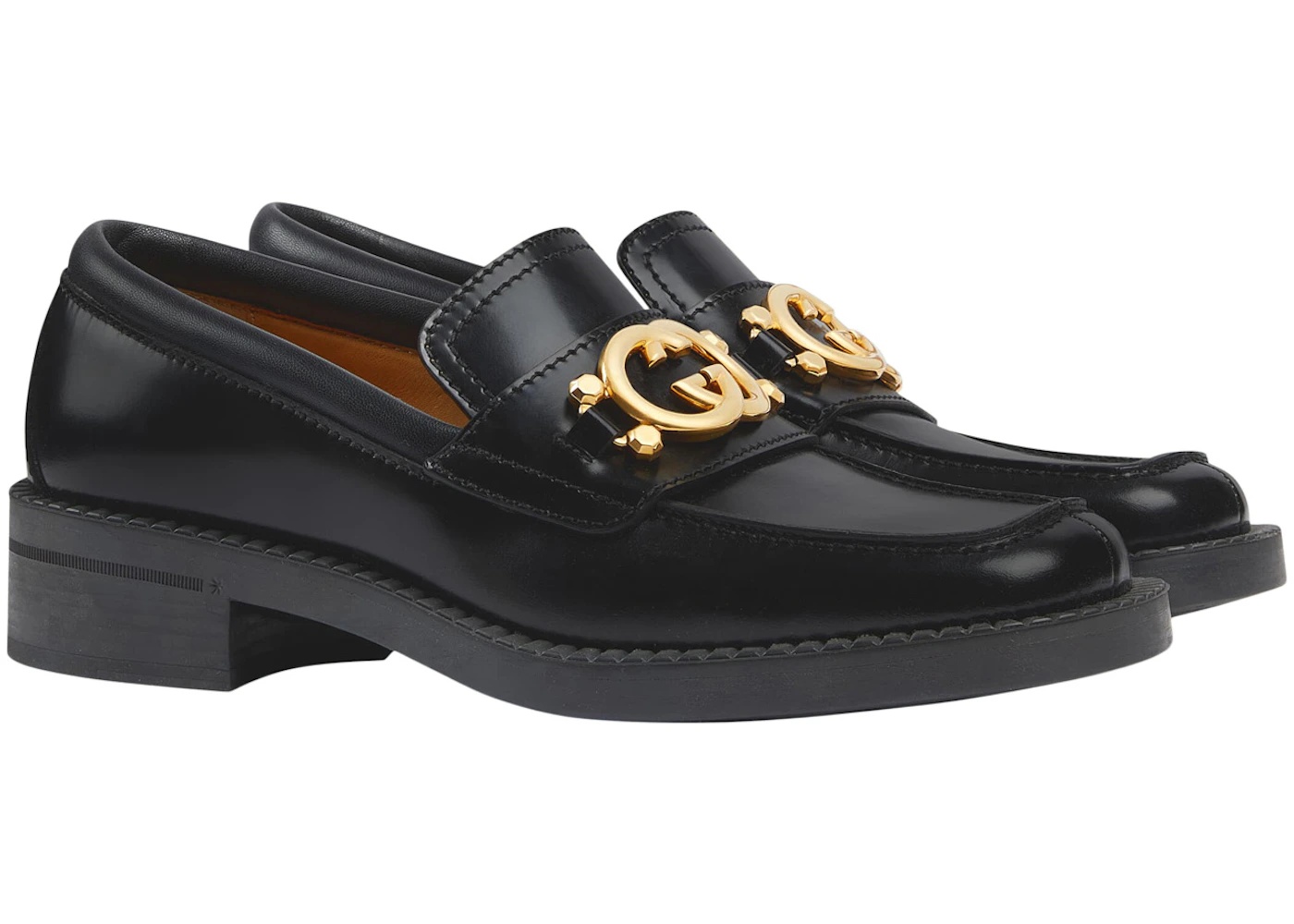 Gucci Interlocking G Loafers Black Leather - 2
