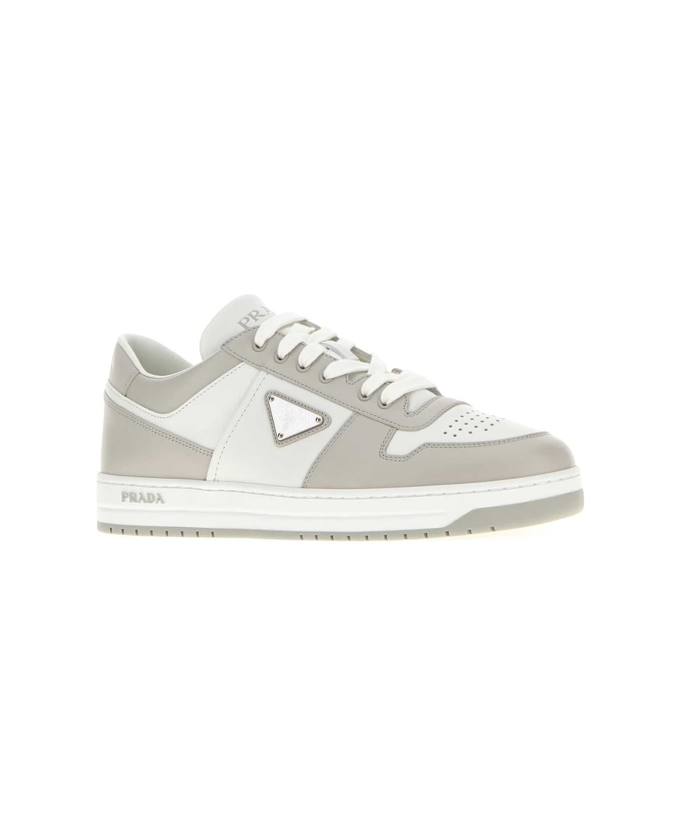 Two-tone Leather Downtown Sneakers - 2