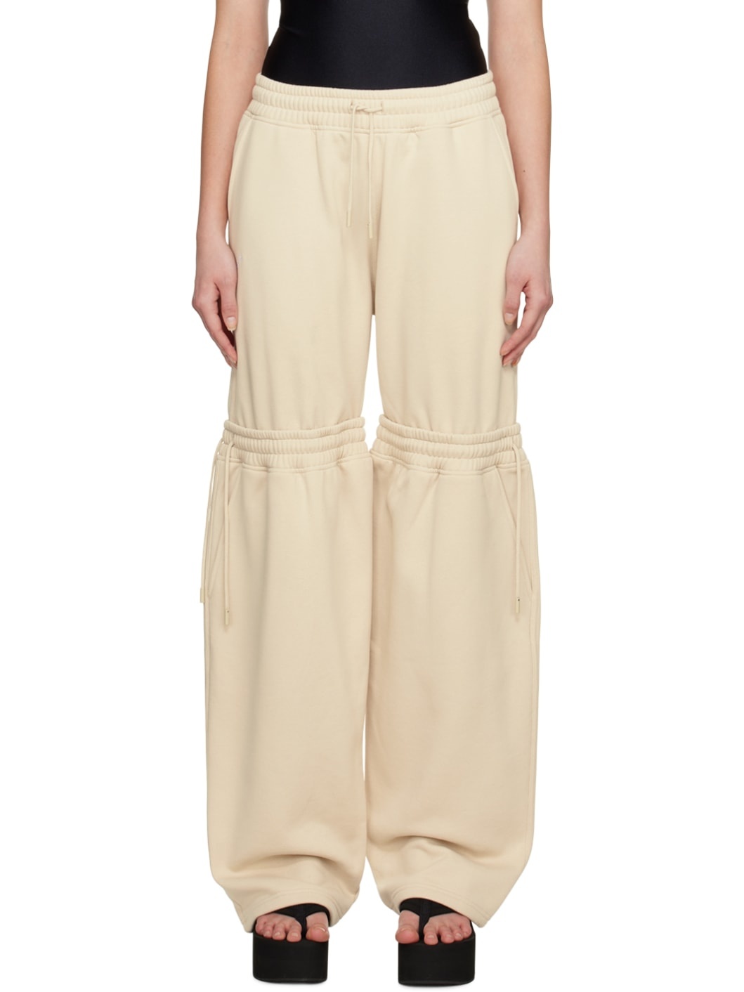 Beige Hybrid Lounge Pants - 1