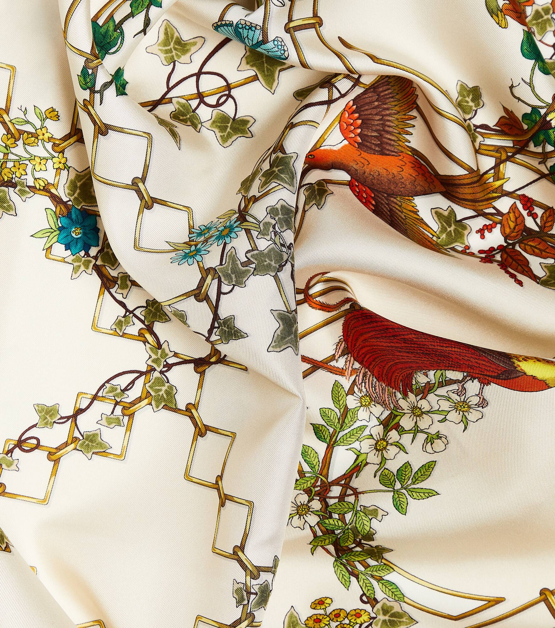Printed silk twill scarf - 4