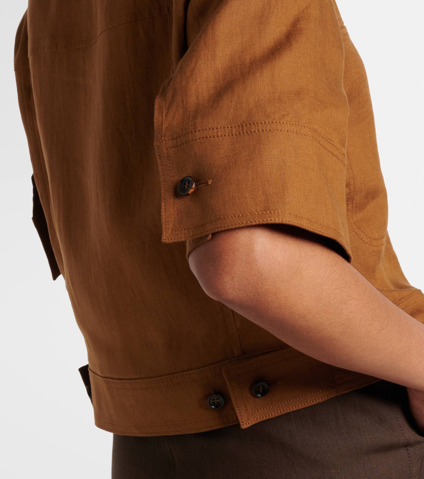 Cropped linen shirt - 5