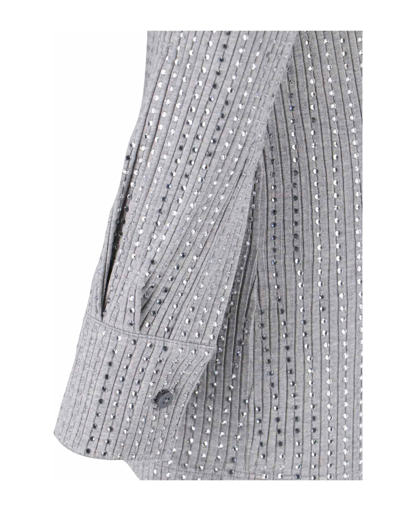Rhinestone Mini Dress - 5
