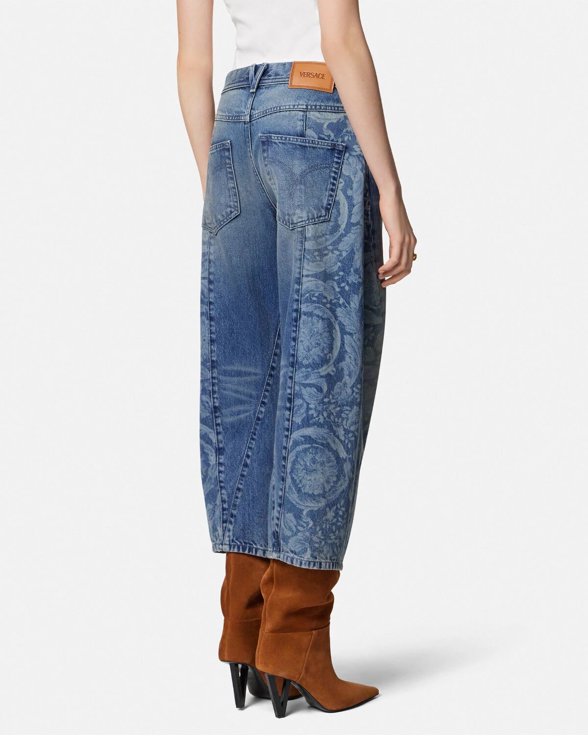 Barocco Crop Twisted Jeans - 5