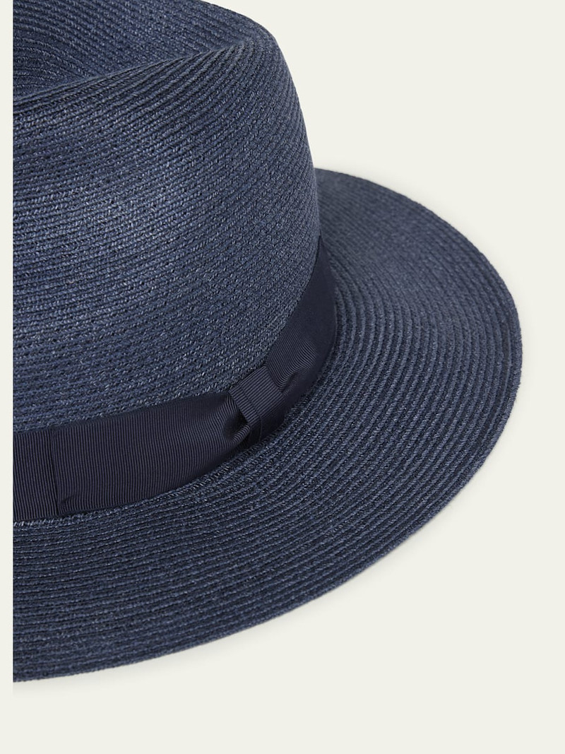 GIORGIO ARMANI Men's Jute Ribbon-Band Fedora Hat outlook