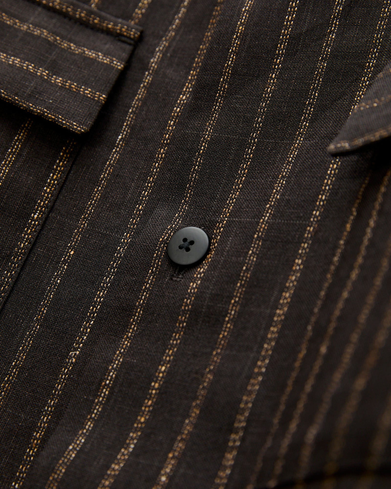 Keesey Shirt Stripes LS in Black - 5
