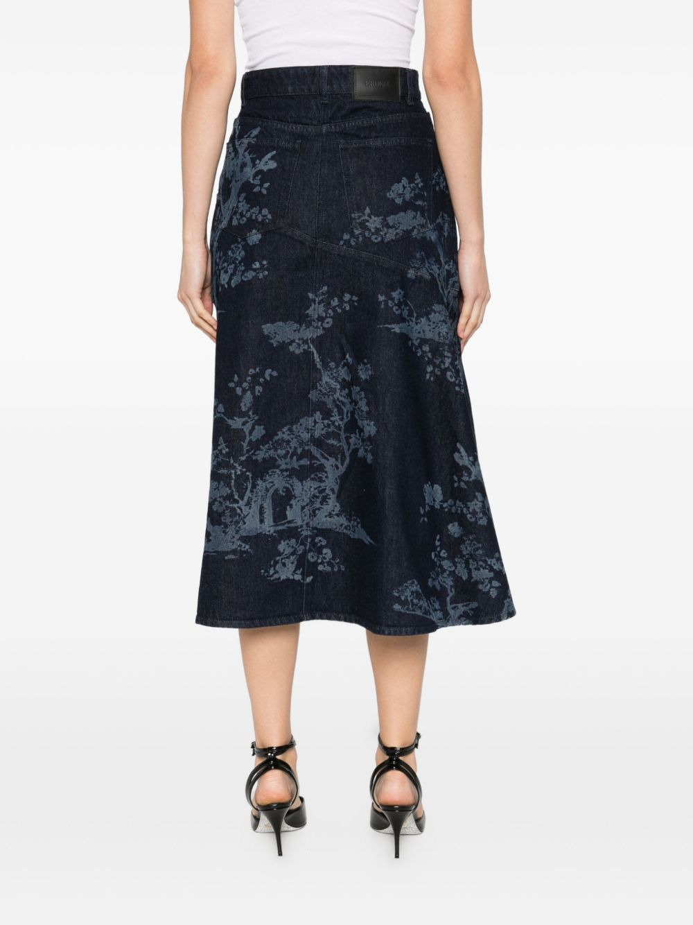 denim midi skirt - 4