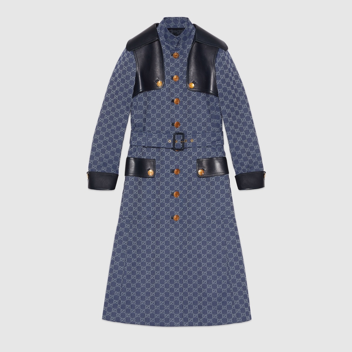 GG canvas long coat - 1