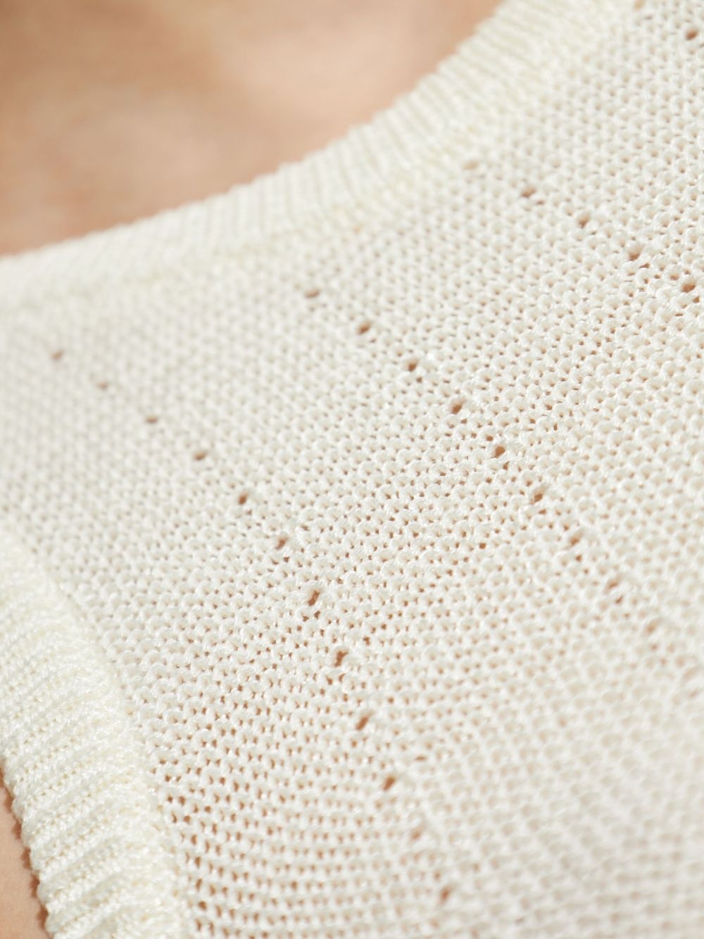 punched-detail crop top - 5