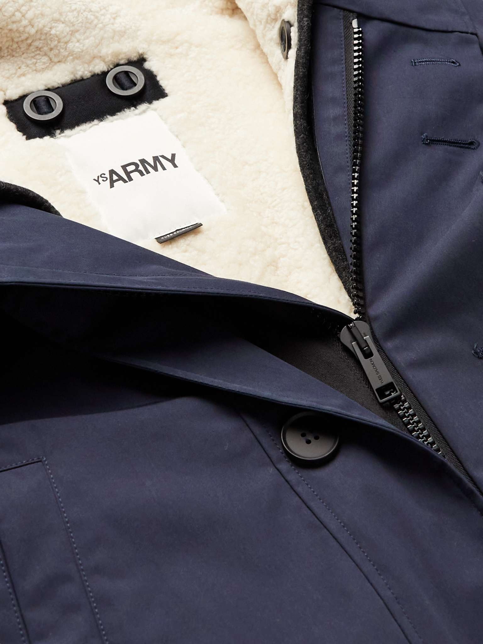 Tech Cotton-Blend Parka with Detachable Shearling Liner - 7