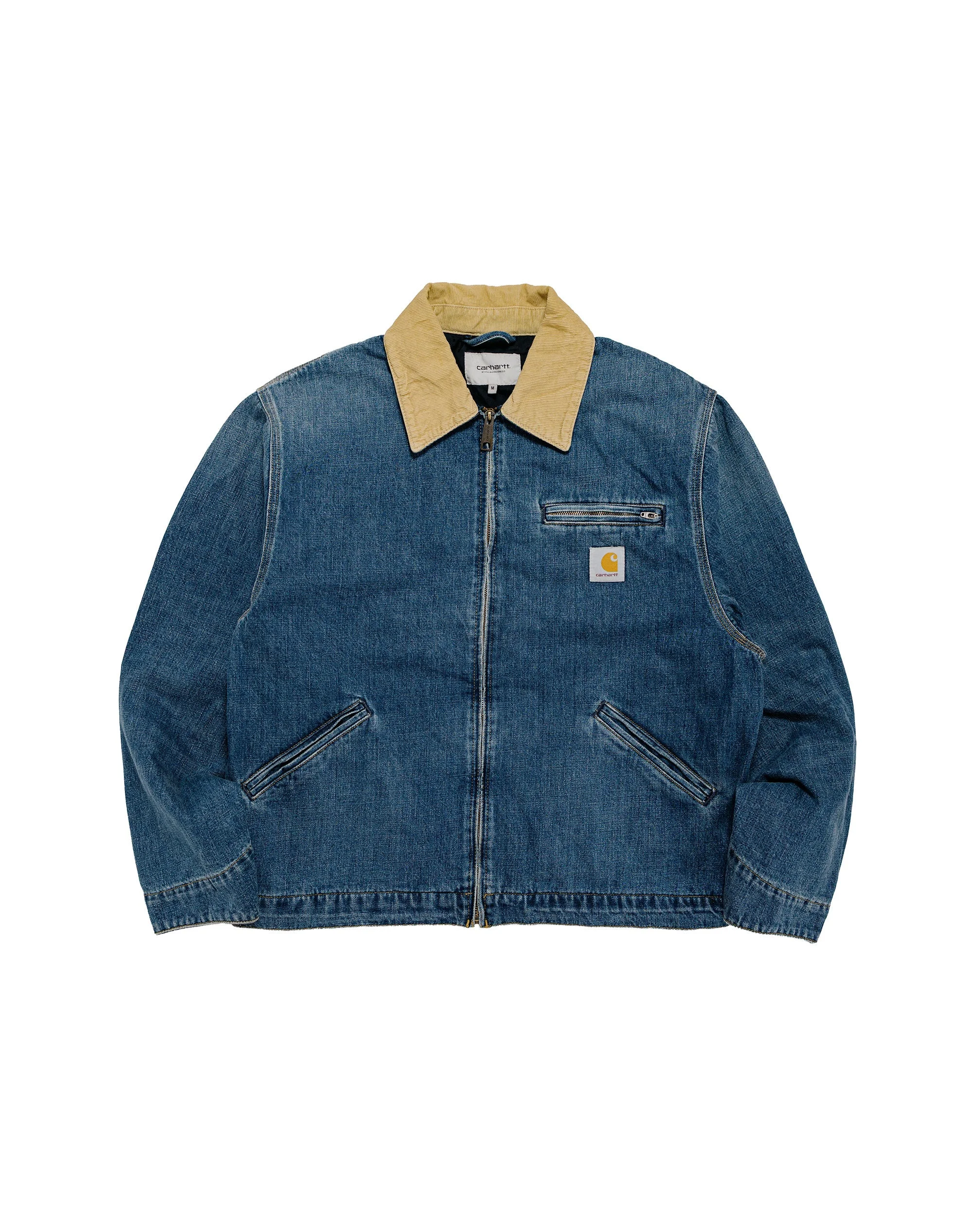 Carhartt W.I.P. OG Detroit Jacket Blue/Dusty H Brown Dark Used Wash - 1