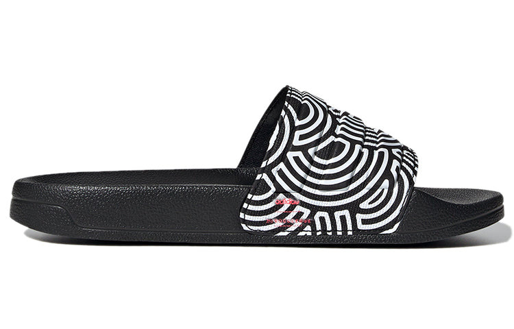 (WMNS) adidas Adilette Shower Slipper Black/White FX1200 - 2