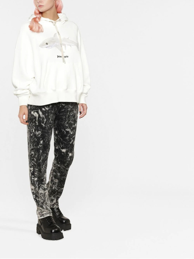 Palm Angels graphic-print cotton hoodie outlook