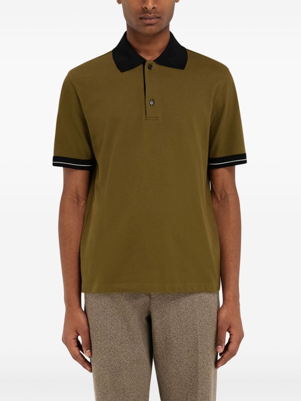 contrast polo shirt - 3