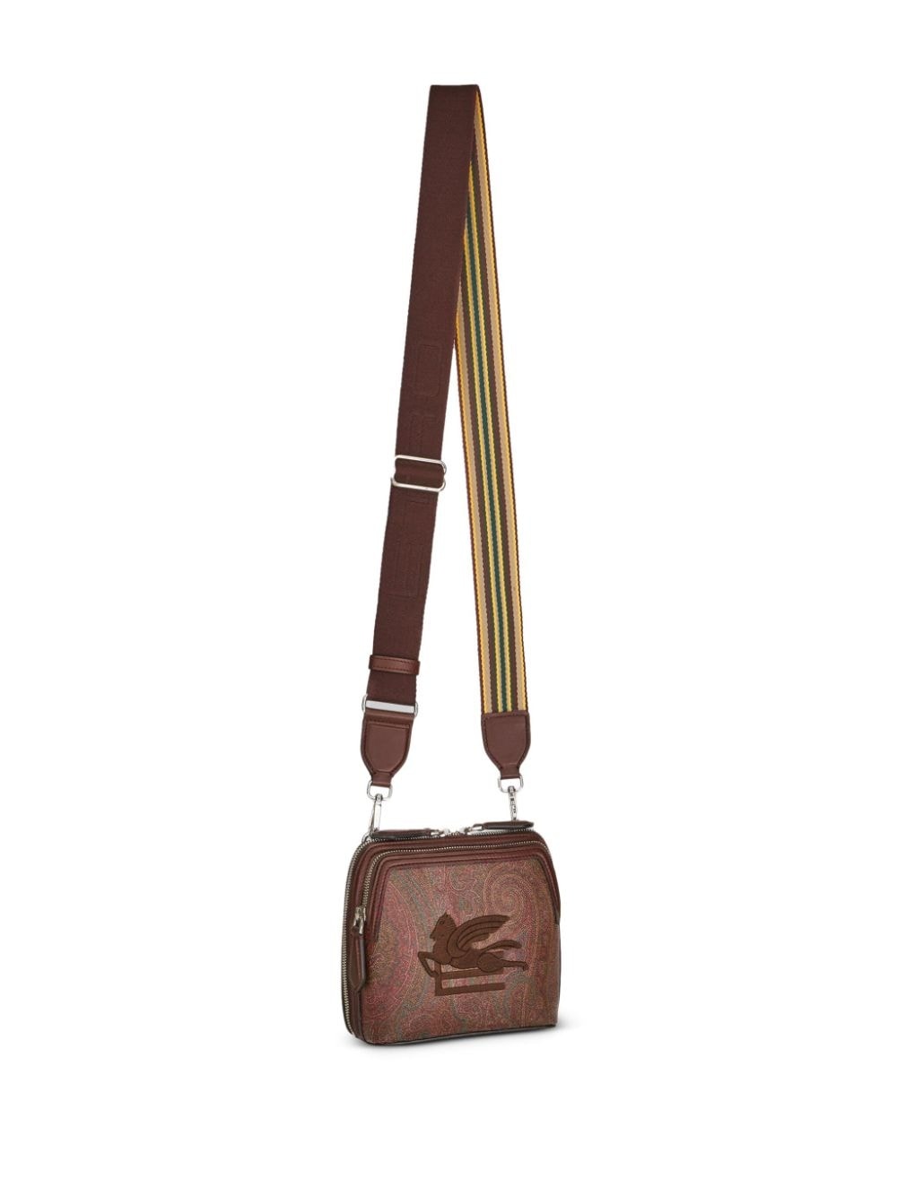 medium Pegaso-embroidered leather bag - 3