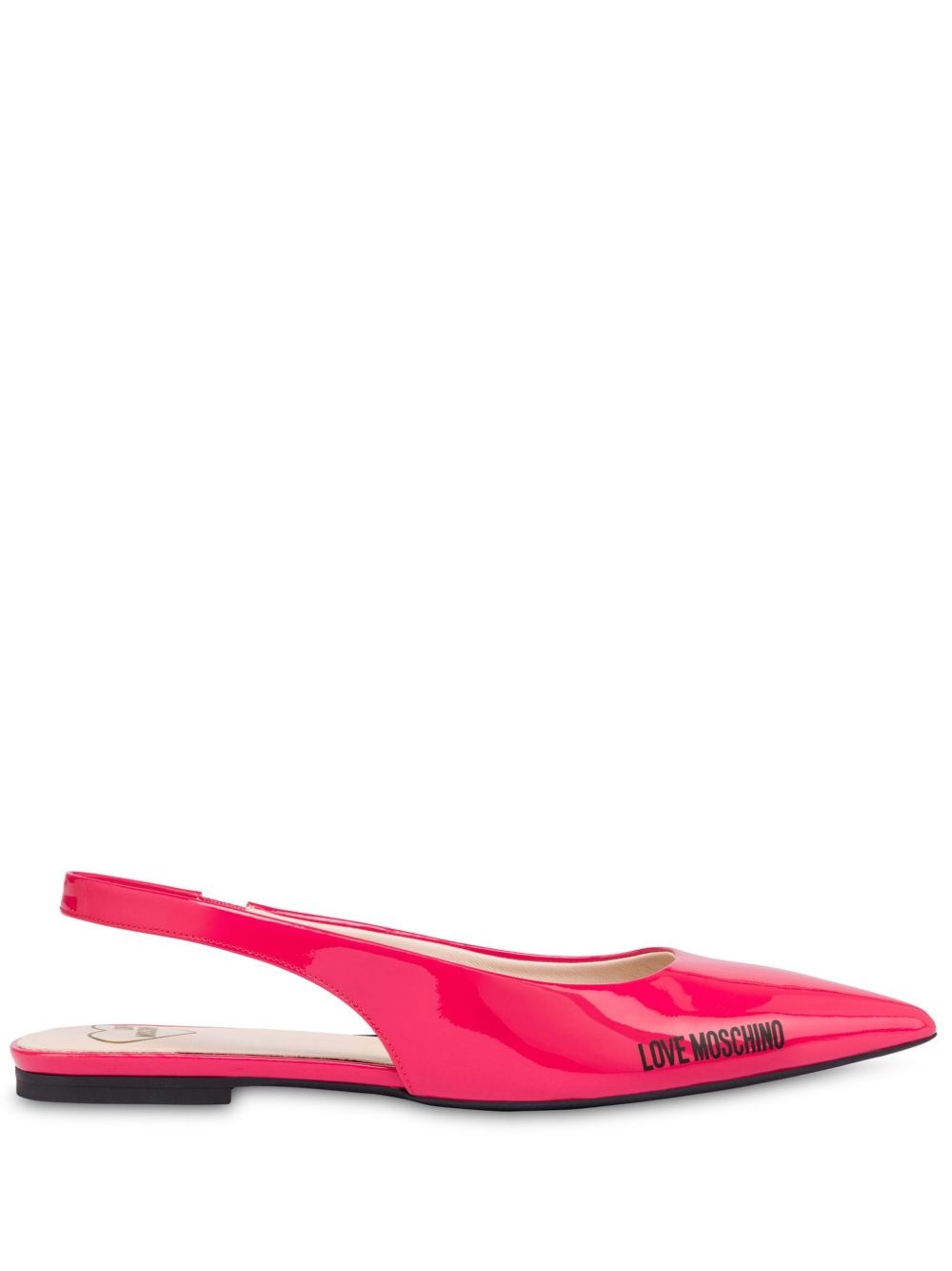 logo-print ballerina shoes - 1