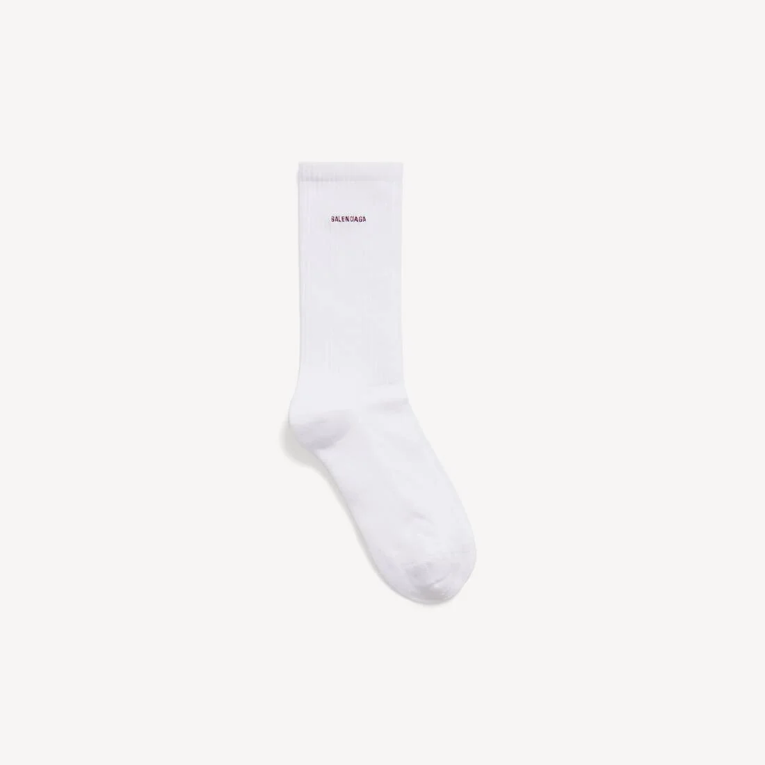 Men's Logo Socks in White/bordeaux - 1