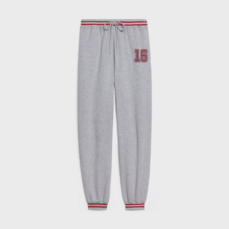 COTTON/CASHMERE JOGGERS WITH NO. 16 EMBROIDERY 1
