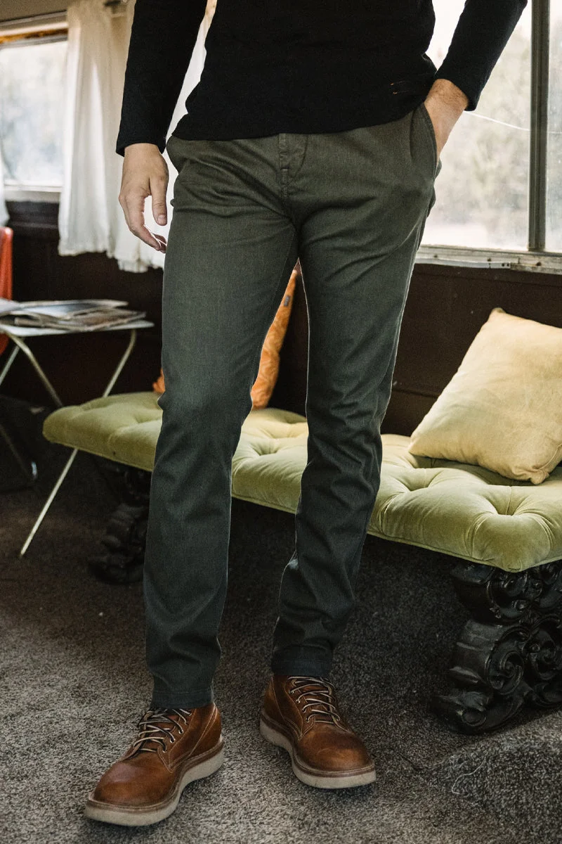The Axe Slim Denit® Chino - Military Green - 1