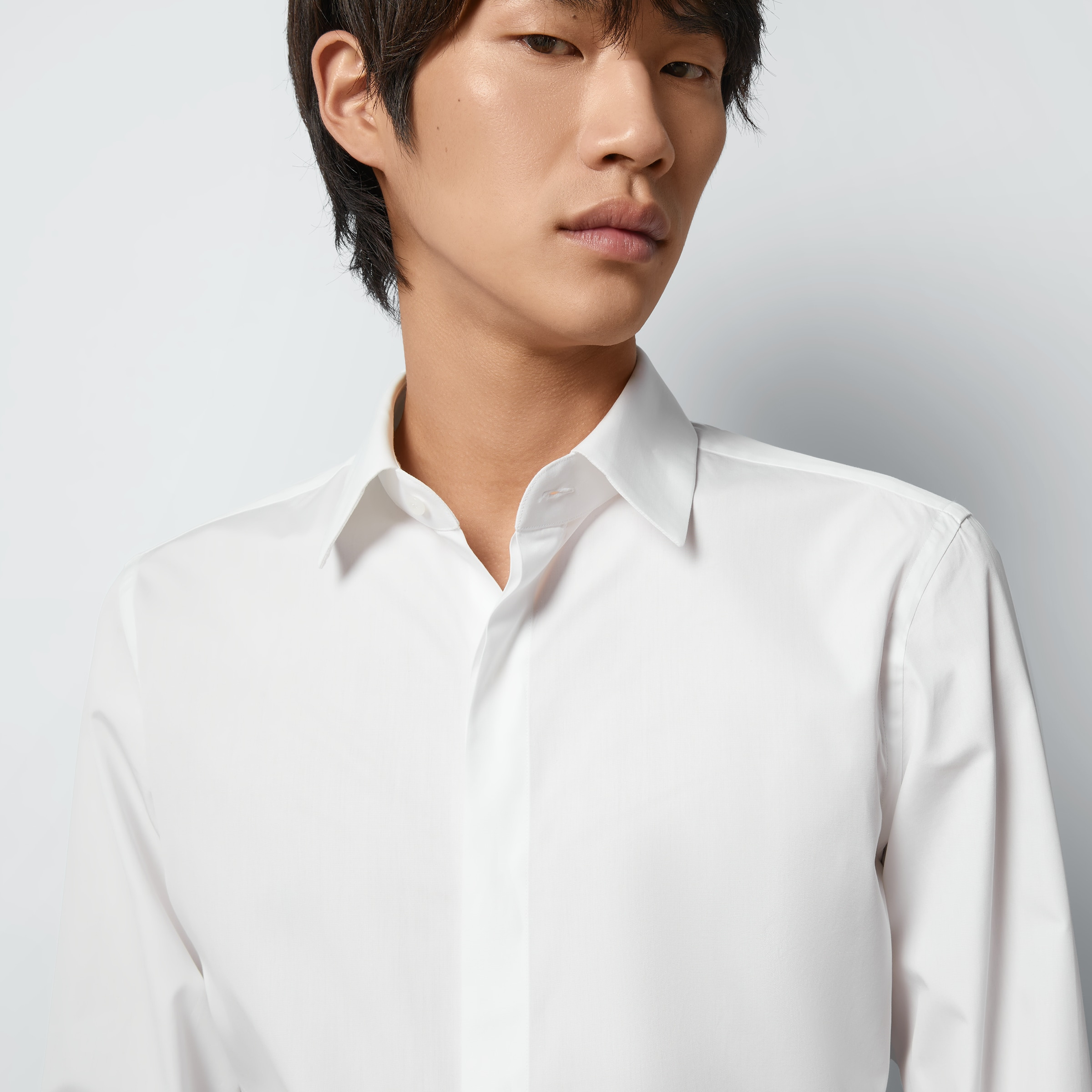 Sea Island cotton plastron shirt - 3
