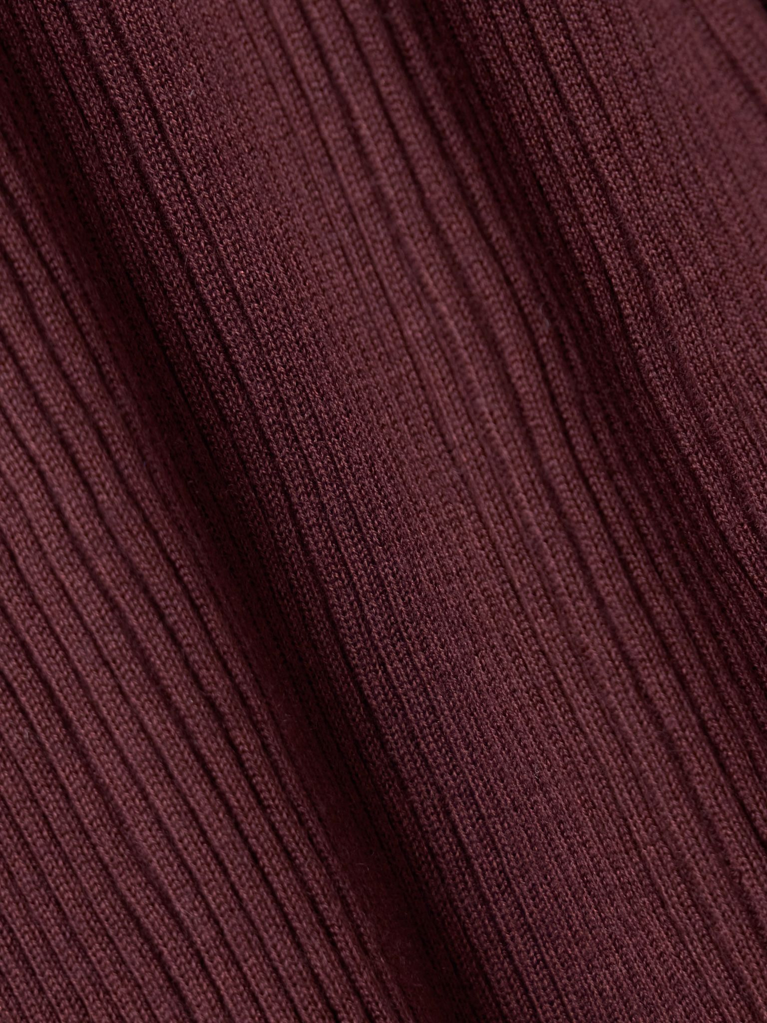 Browning ribbed cashmere and silk-blend top Dark brown - 4